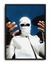 Urban Ghost Modern Duvar Tablosu – Beyaz Maskeli Street Poster