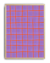 Violet Grid Lila Turuncu Geometrik Duvar Tablosu