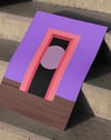 Violet Portal Mor Pembe Geometrik Duvar Tablosu