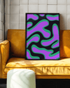 Violet Pulse Mor Yeşil Abstract Poster | 96 Room