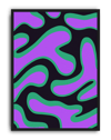Violet Pulse Mor Yeşil Abstract Poster | 96 Room