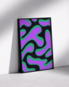 Violet Pulse Mor Yeşil Abstract Poster | 96 Room
