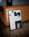 Volume Monochrome Modern Duvar Tablosu – Siyah Beyaz Abstract Poster
