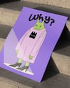Why Green Fang Modern  Duvar Tablosu - Mor Pembe Figüratif Poster