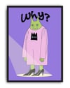 Why Green Fang Modern  Duvar Tablosu - Mor Pembe Figüratif Poster