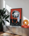 Zhao Shanghai Modern Duvar Tablosu – Turuncu Siyah Abstract Poster