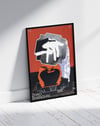Zhao Shanghai Modern Duvar Tablosu – Turuncu Siyah Abstract Poster