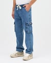 Baggy Mavi Kargo Jean