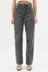 Yüksek Bel Straıght M.R.STRAIGHT-8148 Green Tınt Jean Pantalon