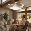 1 Adet CATA CT 1156 Dolunay 72W Fanlı Kumandalı Led Ampul 3 Renk