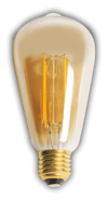 1 Adet CATA CT 4350 Led Rustik Ampul 4W Amber Işık E27 Duy