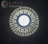1 Adet NOAS YL65 1757 FLORA Led Çerçeveli 4000K + Mavi Yuvarlak Kristal Cam Spot Kasa