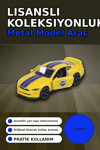 1 Adet Sarı-Lacivert 1:64 Die-Cast Metal Model Araba 7.5 cm Fenerbahçe Koleksiyon BX-313390