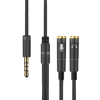 1 Erkek 2 Dişi 3.5 Mm Kulaklık Ve Mikrofon Ayırıcı Çoklayıcı Aux Kablo Bx40