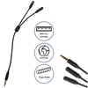 1 Erkek 2 Dişi 3.5 Mm Kulaklık Ve Mikrofon Ayırıcı Çoklayıcı Aux Kablo Bx40