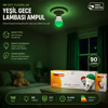 10 Adet 1w E27 Yeşil Yuvarlak Gece Lambası Led Ampul Eamp-075 Bx40