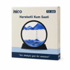 10 Inc - 25cm Renkli Sulu Cam Kum Saati Hareketli Ayna Modeli Bx40