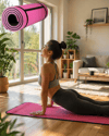 10 mm Fitness Yoga Matı Kaymaz Yüzey Çift Taraflı Kullanım Dayanıklı Eva Malzeme