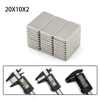 100 Adet 20x10x2 mm Neodyum Mıknatıs Köşeli Magnet N35 Nikel Kaplama Güçlü Kaliteli Dayanıklı