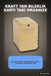 100 Adet Kraft Yan Bileklik Kartı - 7.5x10 cm Toka Boyu, Takı Organizeri BX-313745