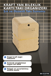 100 Adet Kraft Yan Bileklik Kartı - 7.5x10 cm Toka Boyu, Takı Organizeri BX-313745