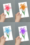 100 Adet Simli Renkli Lotus Toka 8 cm Kına Seti
