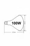 100W Isıtıcı Ampul Kırmızı Isı Lambası Civciv Kümes Kuluçka E27 Duy Isıtma Ampulü