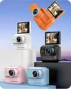 1080p Dijital Video Kamera (32gb) Kart Dijital Vlog Fotoğraf Makinesi  Türkçe Pembe