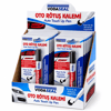 12 Adet Metalik Siyah Oto Rötuş Kalem Fırça Uç 5ml Bx40