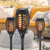 12 Ledli Alevli Solar Bahçe Aydınlatma  Bx40