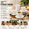 12 Parça  Porselen Kahve Fincanı Bx40