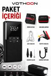 12000 Mah Akıllı Akü Takviye Ve Dijital Hava Pompası Akım Korumalı