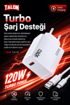 120W Hızlı Şarj Adaptörü Ve Kablo Seti Akıllı Çipli Güvenli Şarj Özellikli