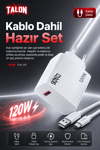 120W Hızlı Şarj Adaptörü Ve Kablo Seti Akıllı Çipli Güvenli Şarj Özellikli