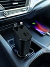 120W Hızlı Şarj Destekli 4'ü 1 Arada Araç Şarj Cihazı Type-C, Lightning, USB ve USB-C Çıkışlı