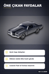 1:24 Metal Die-Cast 1970 Chevelle SS Araba - Açılır Kapı Kaput Bagaj, Lisanslı 19 cm BX-313809
