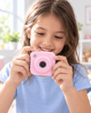 128 GB’a Kadar Hafıza Kartı Destekli Pembe Mini Dijital Fotoğraf Makinesi