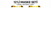 12'li Metalik Venedik Toptan Parti Maskesi Seti – 6 Renk Karışık Bx40
