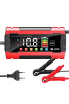 12V 8A Akıllı Akü Şarj Cihazı 12V 8A LCD Ekranlı Pulse Repair Otomatik Akü Şarj & Desülfatör