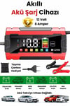 12V 8A Akıllı Akü Şarj Cihazı 12V 8A LCD Ekranlı Pulse Repair Otomatik Akü Şarj & Desülfatör