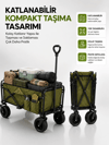 130 KG Taşıma Kapasiteli Katlanabilir Wagon Taşıma Arabası