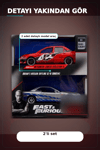1:32 Diecast Metal 13 cm Araba Modeli - 2006 Mitsubishi Lancer IX ve Nissan Skyline GTR BX-313395