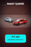 1:32 Diecast Metal 13 cm Araba Modeli - 2006 Mitsubishi Lancer IX ve Nissan Skyline GTR BX-313395