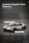 1:32 Ölçek Bugatti Divo Metal Diecast Model Araba - Çek Bırak Özellikli, Lisanslı BX-313508