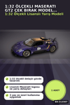 1:32 Ölçekli Maserati GT2 Çek Bırak Araba - Lisanslı Model, 1 Adet Oyuncak Araba BX-313507