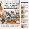 15 Adet Fileli Renkli Mix Eko Midye - Deniz Kabuk Vazo Taşı Bx40