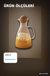 1500 Ml Yuvarlak Mantar Kapaklı Cam Sürahi - Good Morning Yazılı - Bulaşık Makinesi Uyumlu BX-313781