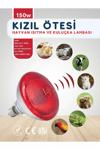 150W Kızılötesi (infrared) Isıtıcılı Hayvan Isıtma ve Kuluçka Lambası (Kırmızı Işık) E27 (Kalın Duy)