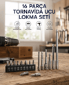 16 Parça Bits, Adaptör Ve Tornavida Ucu Seti