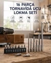 16 Parça Bits, Adaptör Ve Tornavida Ucu Seti